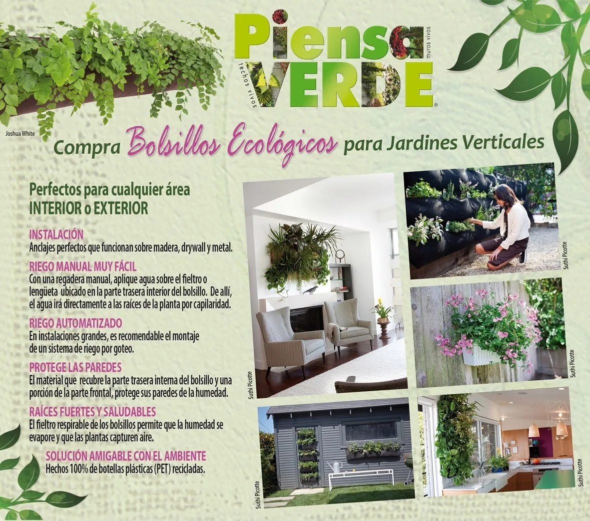 Bolsillo ecológico para huerta casera fácil x 5
